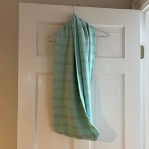 New mint green & silver shimmer infinity scarf-smoke free home